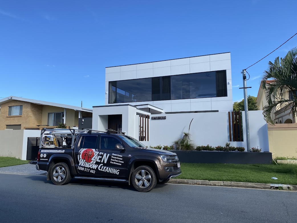 Completed window cleaning work on a Gold Coast residential property