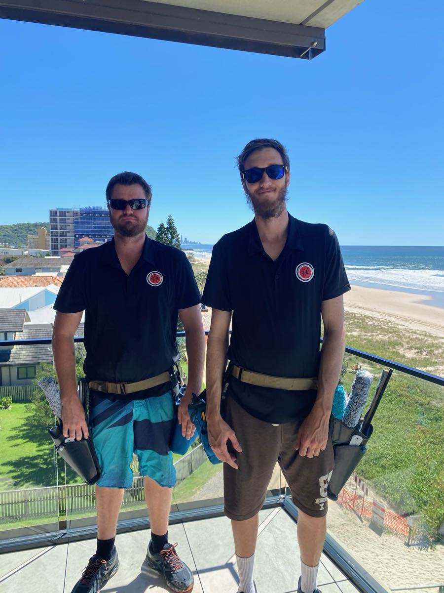 The small Zen Window Cleaning team during the Covid years, 2020 to 2021